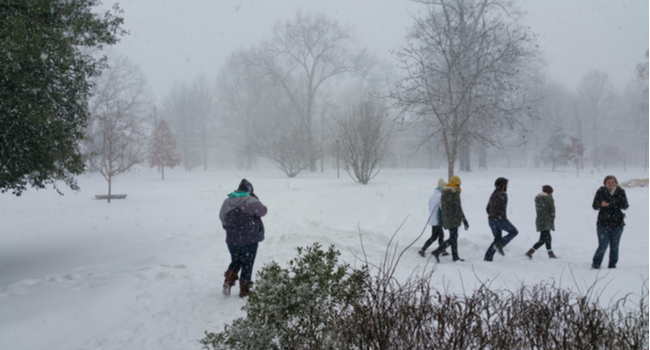 Students at a Michigan High School Evacuate Due to Snow Storm, Bomb Threat